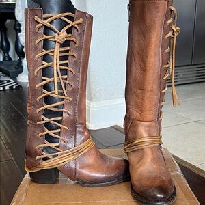 Freebird by Steven Tan Lace-Up Leather Boots